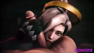 بورن الألعاب: معجبة أوفرووتش تُمارس الجنس بعنف أثناء اللعبة