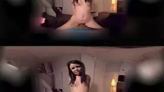 مص زب كبير في الواقع الافتراضي وركوب مثل الفتيات البقر في الإباحية